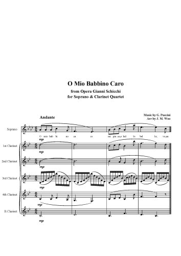 O Meo Babbino Caro(Sop & Cla Quintet)