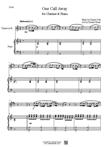 One Call Away for Clarinet & Piano