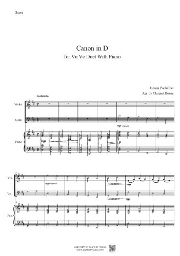 Canon Variation for Vn Vc Duet With Piano