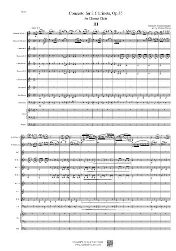 KROMMER--Concerto for two clarinets Op. 35 for Clarinet Choir 3rd movement