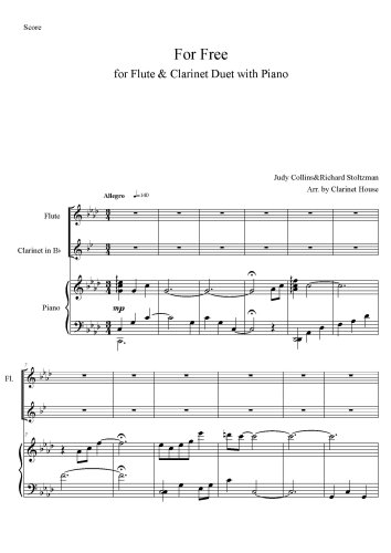 For Free for Fl Cl Duet w Piano