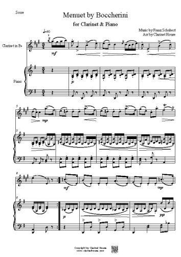 Boccherini Menuet for Clarinet & Piano