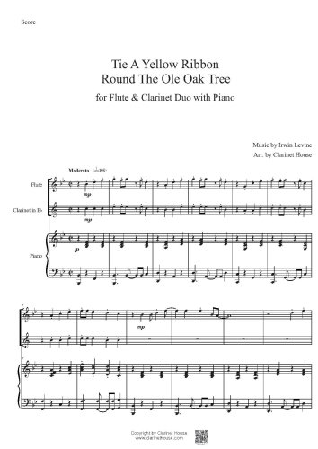 Tie A Yellow Ribbon Round The Ole Oak Tree for Fl & Cl w.pno
