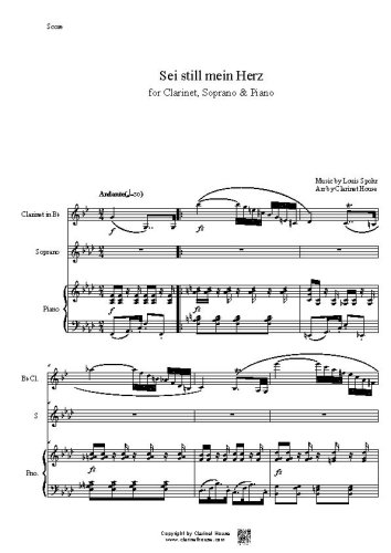 Geistliches Wiegenlied op.91-2 for Soprano Clarinet Duet & Piano