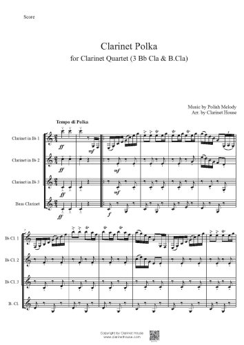 Clarinet Polka for Clarinet Quartet(3 Bb Clarinet & B.Clarinet)