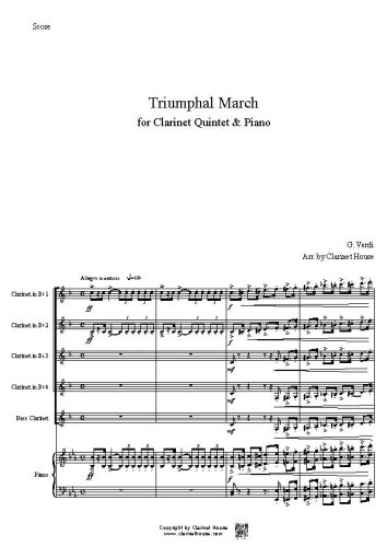 Triumphal March(오페라 아이다 중 개선행진곡) for Cl Quintet & Pno