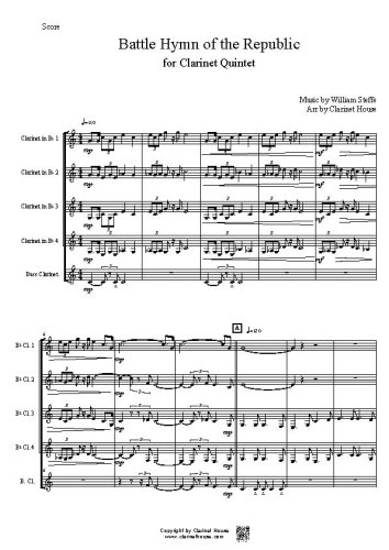 Battle Hymn of the Republic for Clarinet Quintet