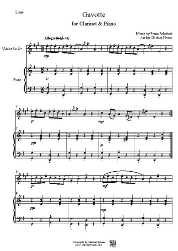 Gavotte for Clarinet & Piano
