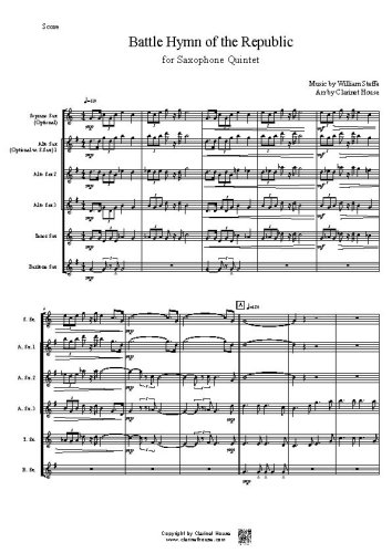 Battle Hymn of the Republic for Saxophone Quintet