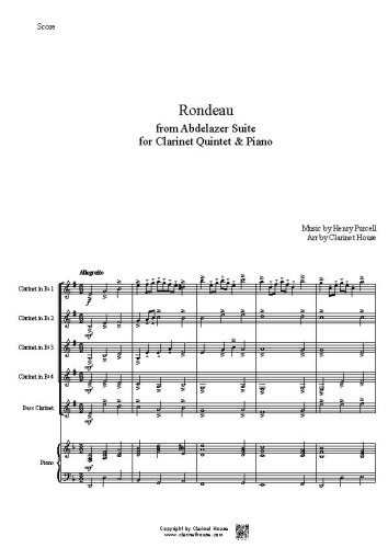 Rondeau from Abdelaze for Clarinet Quiuntet & Piano