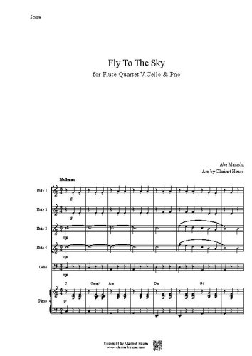 Fly To the Sky for Flute Quartet V.Cello & Pno