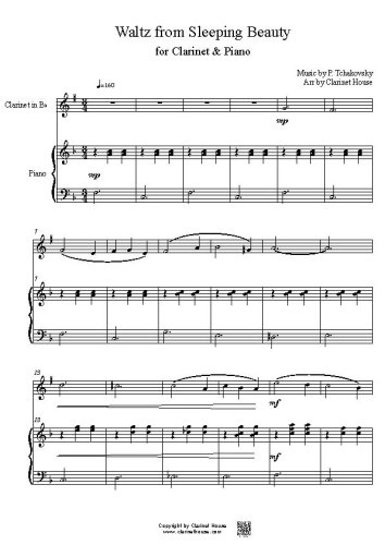 Waltz from Sleeping Beauty for Clarinet & Piano