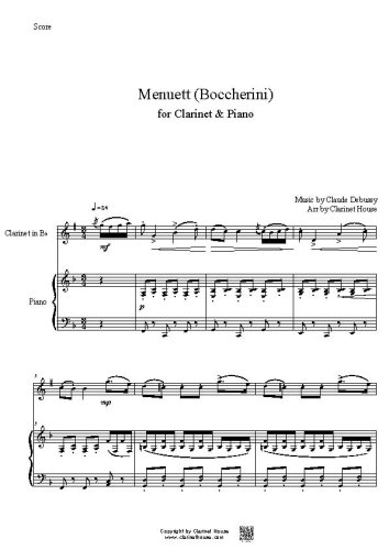 Menuett (Boccherini) for Bb Clarinet & Piano