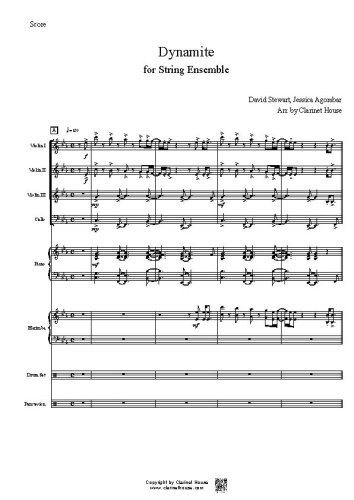 Dynamite for String Ens(3Vn,Cello, Pno, Marimba, D.Set,Perc).