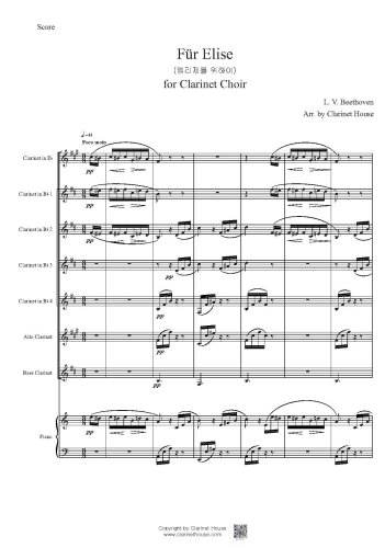 Für Elise for Clarinet Choir