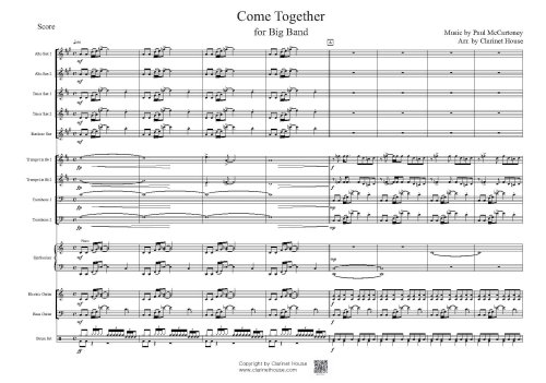Come Together for Chamber Ensemble(Big Band)