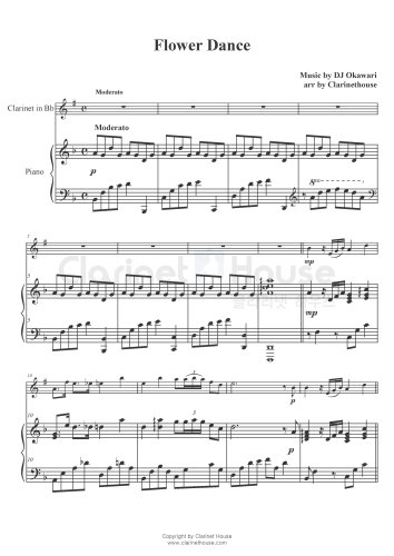 Flower Dance for clarinet and piano