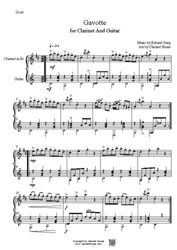 Gavotte for Clarinet & Guitar