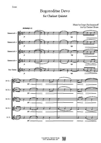 Bogoroditse Devo - Sergei Rachmaninoff for Clarinet Quintet