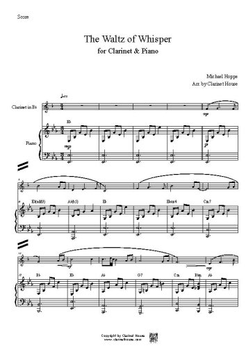The Waltz Of Whisper for Clarinet & Pno.