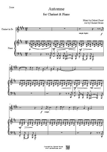 Serenade Toscane by G. Faure  for Clarinet & Piano