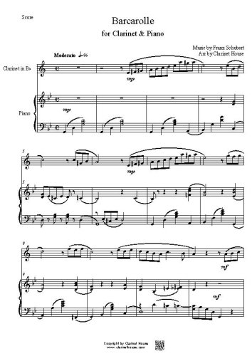 Barcarolle for Clarinet & Piano