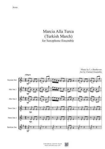 Turkish March - Beethoven for Saxophone Quintet