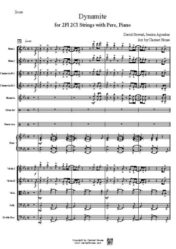 Dynamite(BTS) for 2Fl 2Cl 2Vn Vla, VC D.Basswith Perc, Piano