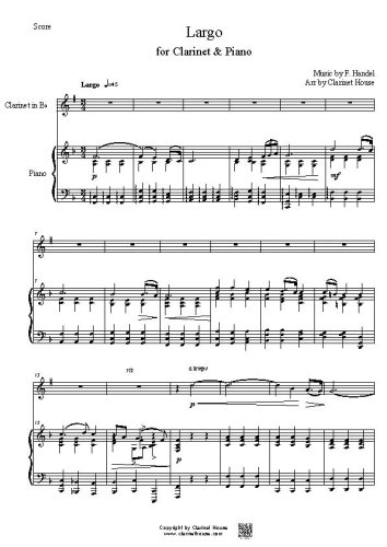 Largo by Handel for Clarinet & Piano