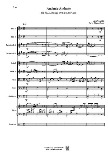 Andante Andante abba for fl,cl,Strings with Ds,& Piano