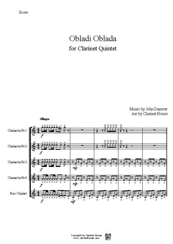 Obladi Oblada for Clarinet Quintet