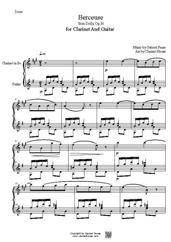 Berceuse(자장가), Dolly Suite for Clariet and Guitar Duet