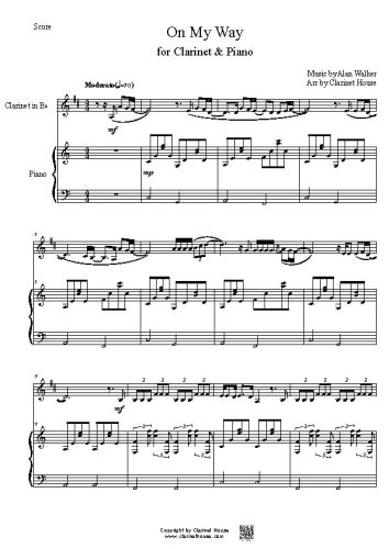 On My Way - Alan Walker for Clarinet & Piano