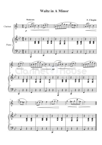 Waltz in A minor Clarinet & Piano