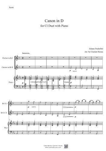 Canon Variation for Cl Duet with Piano