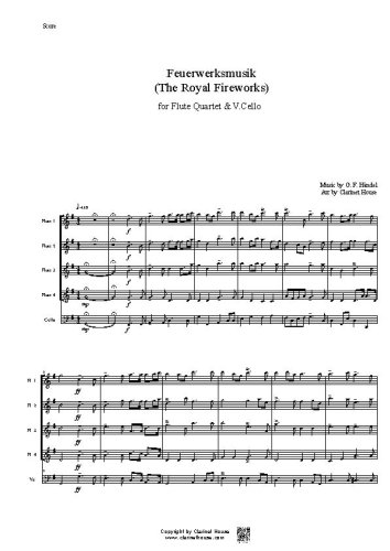 Feuerwerksmusik( the Royal Fireworks) for Flute Quartet & V.Cello)