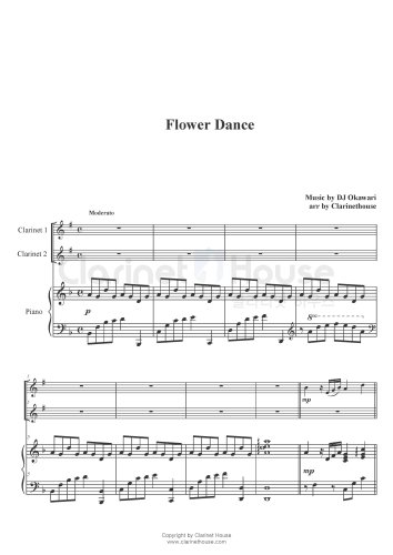 Flower Dance for clarinet duet