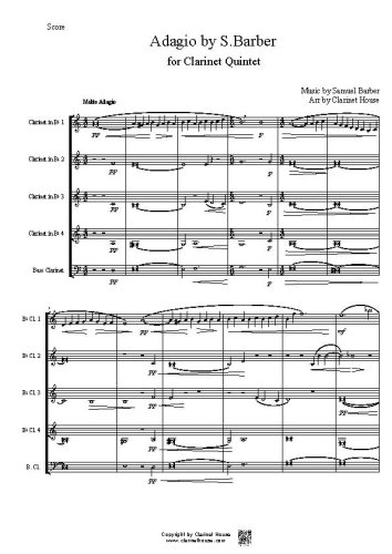 Adagio by S.Barber for Clarinet Quintet