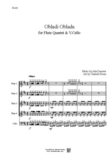 Obladi Oblada for Flute Quartet & V.Cello